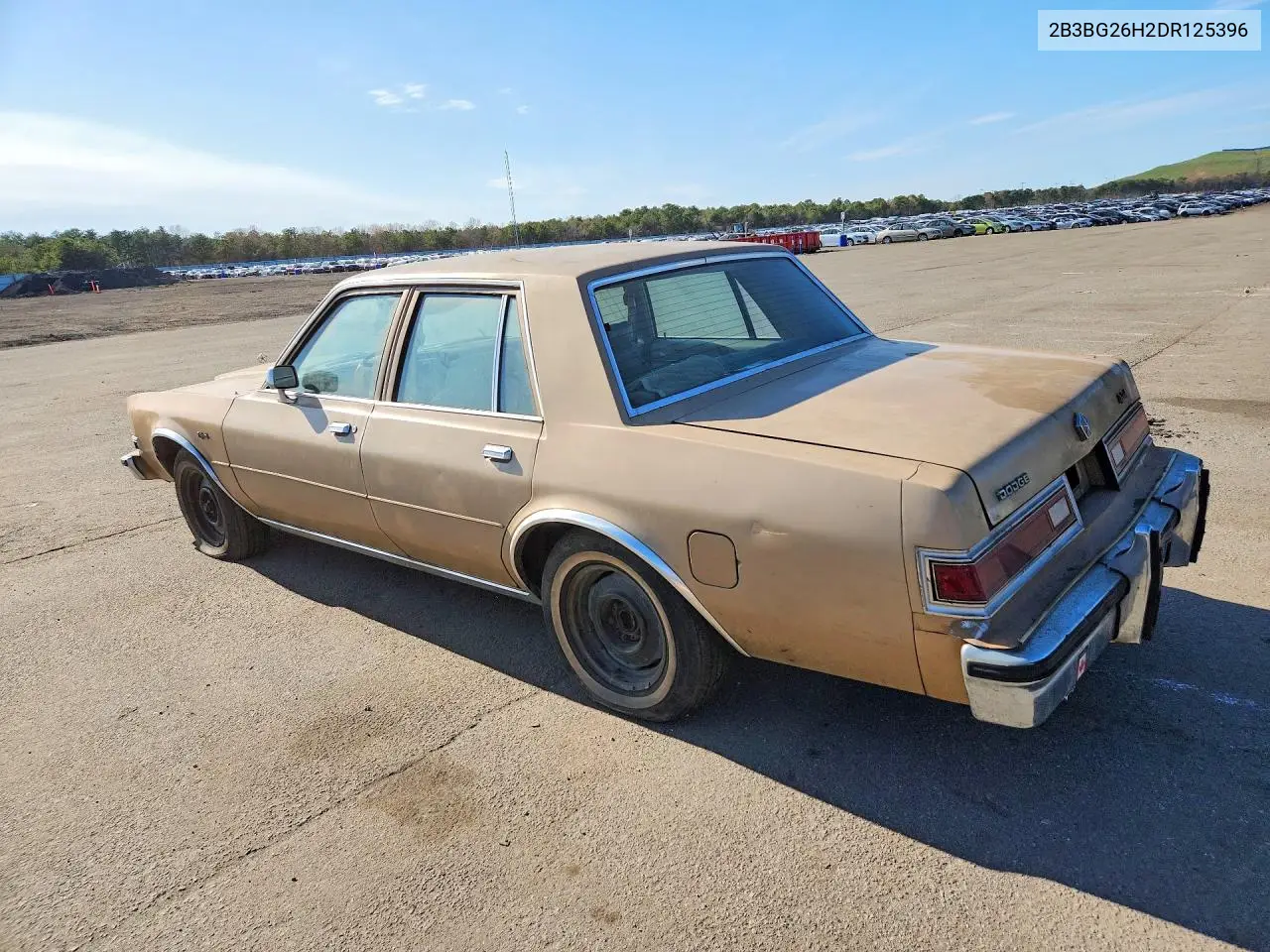 1983 Dodg Diplomat VIN: 2B3BG26H2DR125396 Lot: 50843196