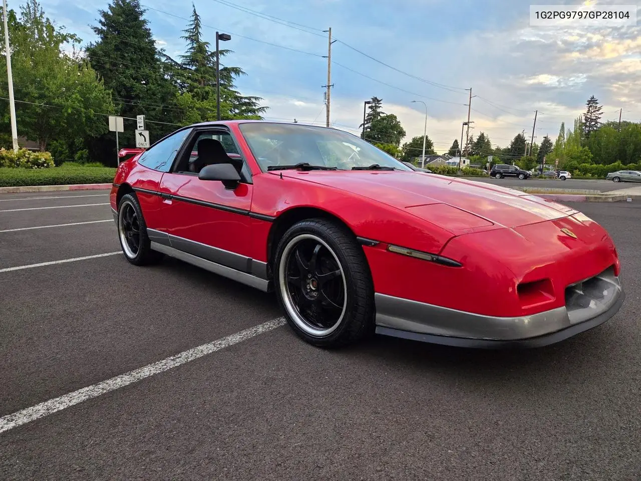 1986 Pont Fiero Gt VIN: 1G2PG9797GP281044 Lot: 62091846