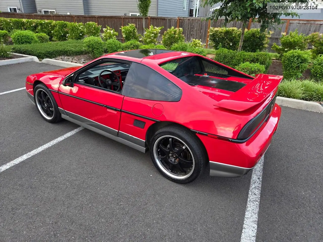 1986 Pont Fiero Gt VIN: 1G2PG9797GP281044 Lot: 62091846