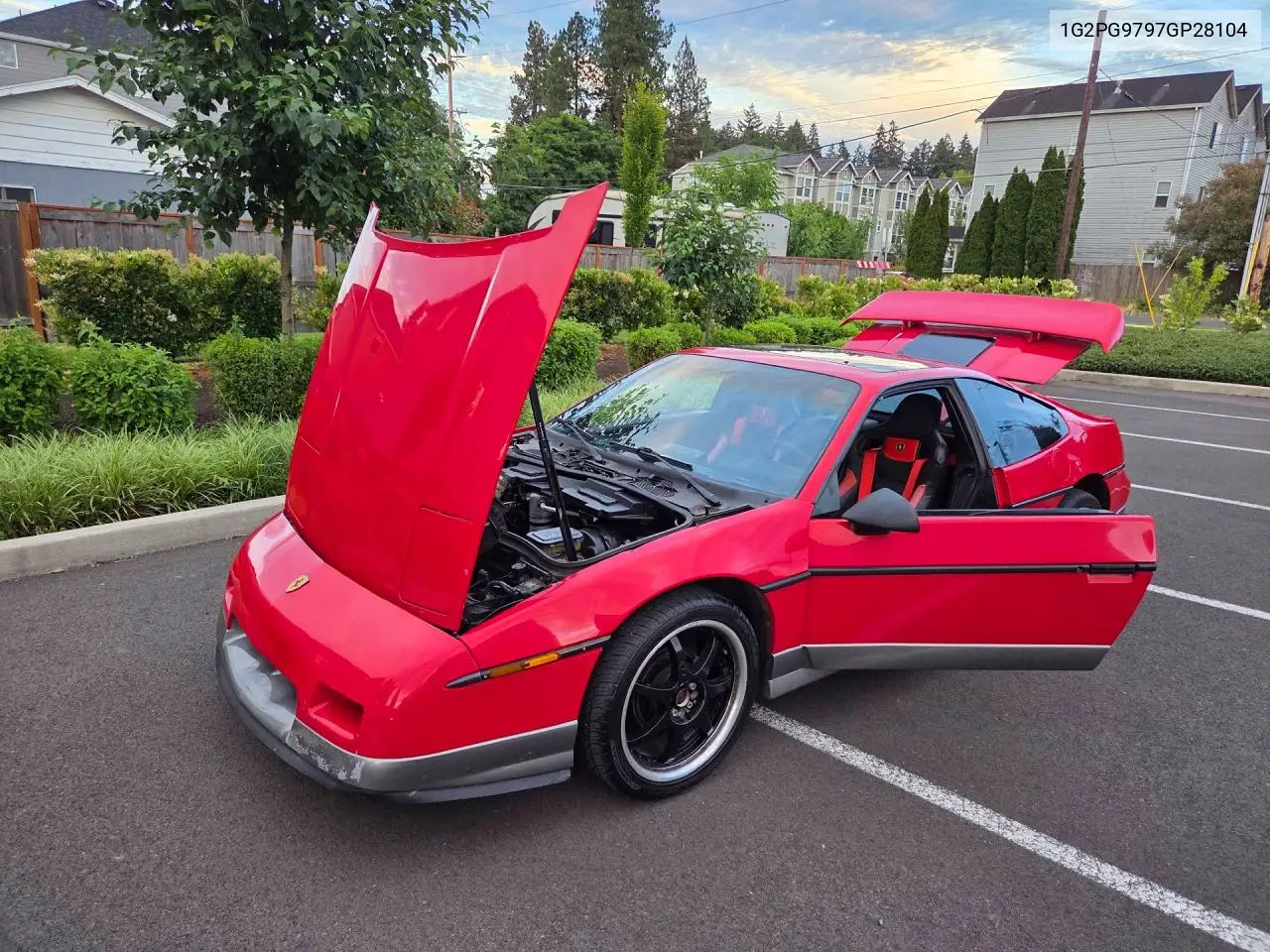 1986 Pont Fiero Gt VIN: 1G2PG9797GP281044 Lot: 62091846