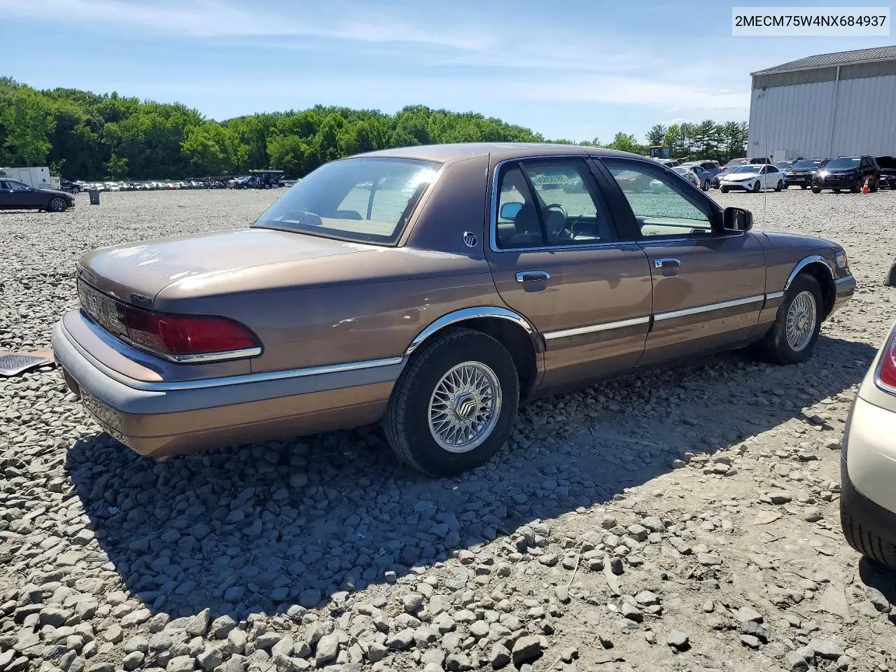 1992 Mercury Grand Marquis VIN: 2MECM75W4NX684937 Lot: 56152826