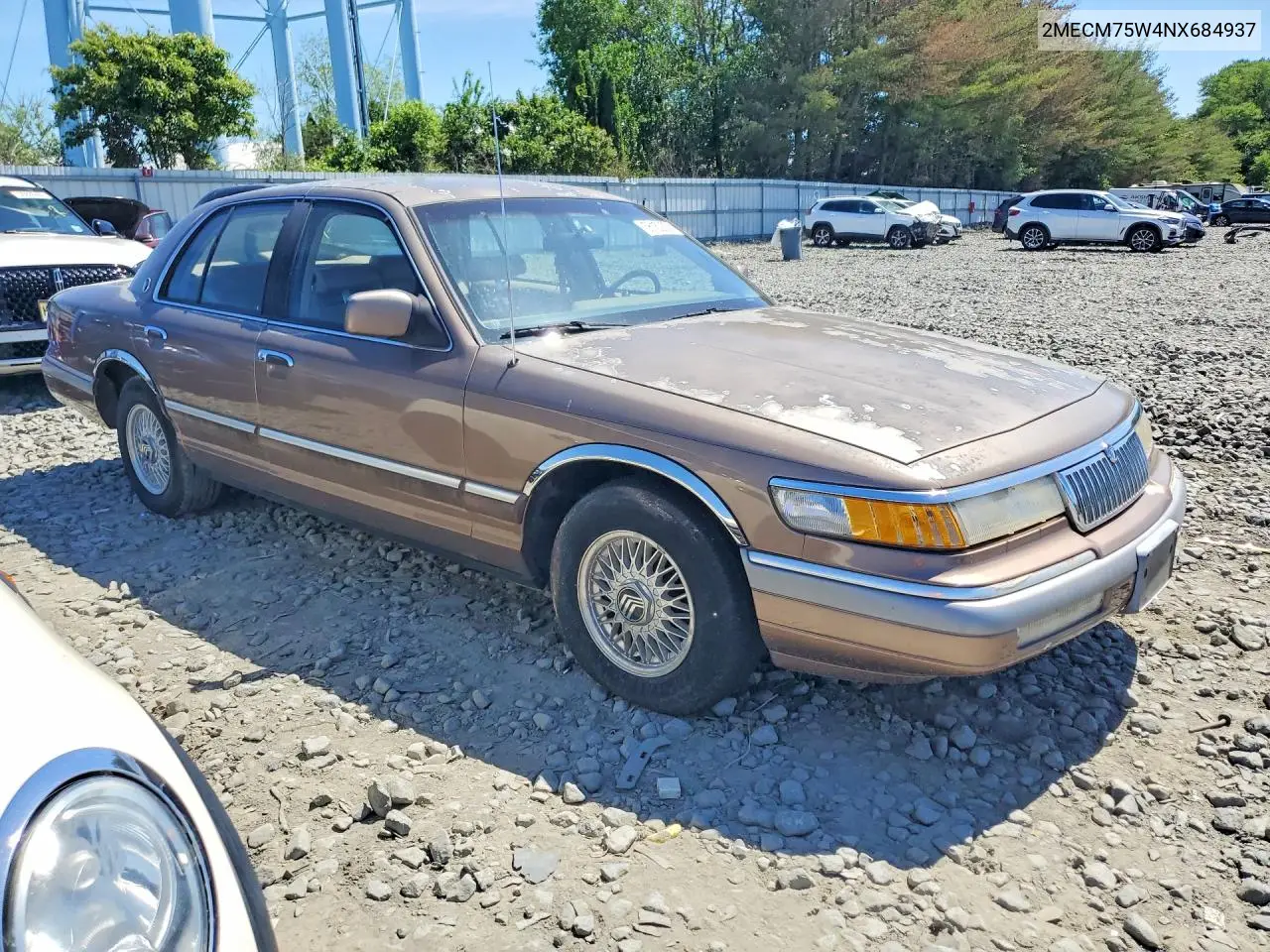 1992 Mercury Grand Marquis VIN: 2MECM75W4NX684937 Lot: 56152826