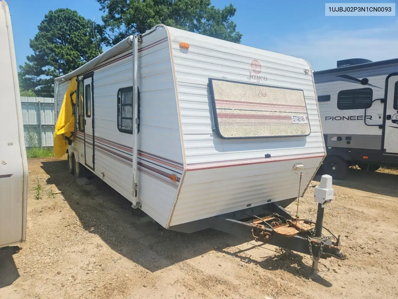 1992 Jayco Jayfeelect - Camper VIN: 1UJBJ02P3N1CN0093 Lot: 57746146