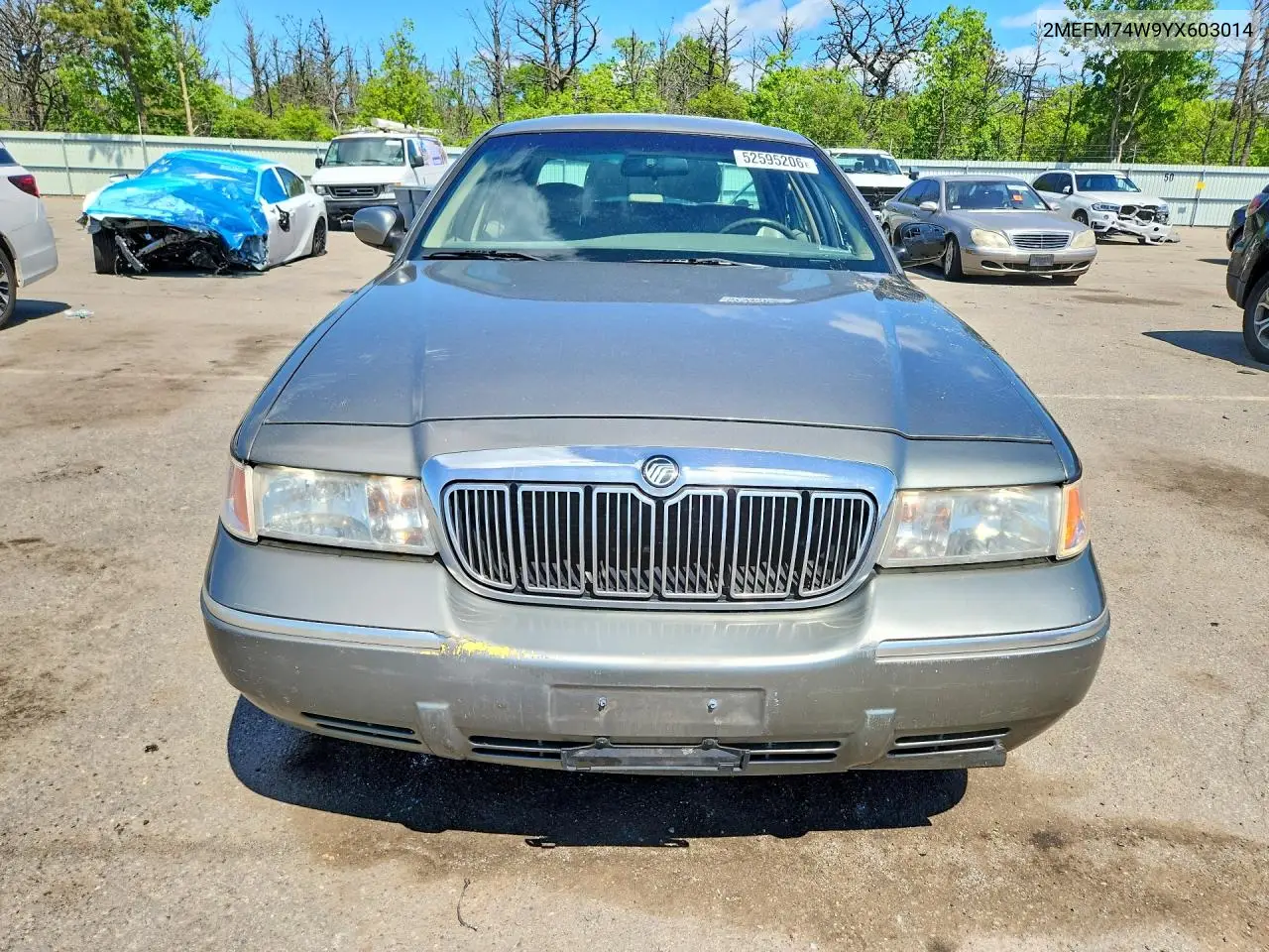 2000 Mercury Grand Marquis VIN: 2MEFM74W9YX603014 Lot: 52595206