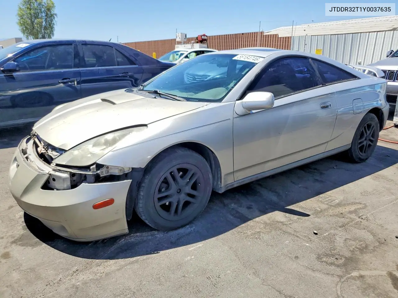 2000 Toyota Celica VIN: JTDDR32T1Y0037635 Lot: 56184746