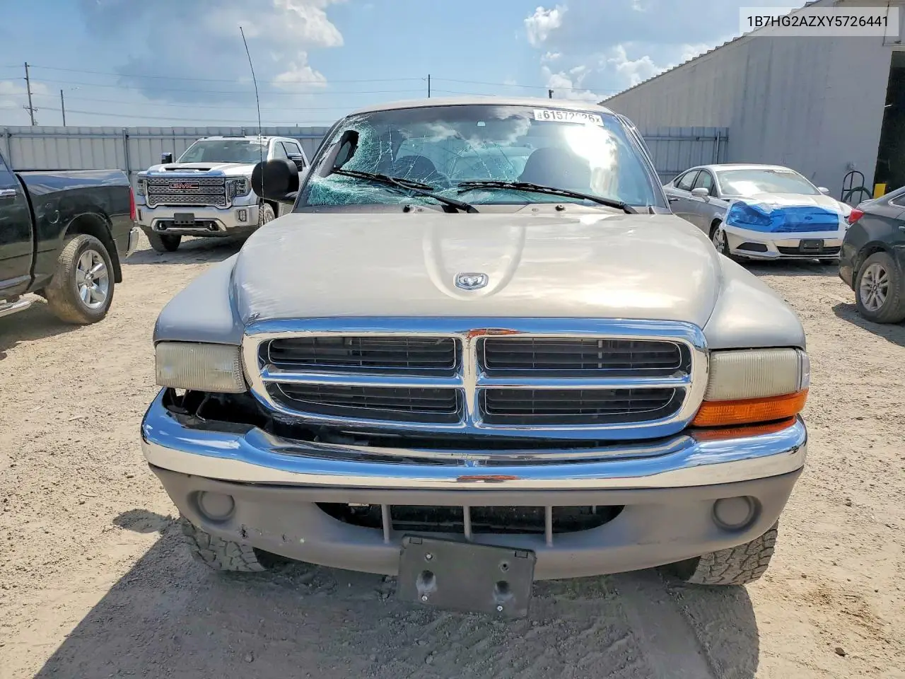 2000 Dodg Dakota Baspkp4X4 VIN: 1B7HG2AZXY5726441 Lot: 61572026