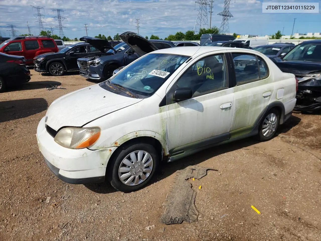 2001 Toyota Echo VIN: JTDBT123410115229 Lot: 57428036
