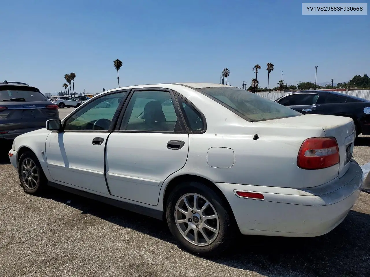 2001 Volv S40 VIN: YV1VS29583F930668 Lot: 58308496