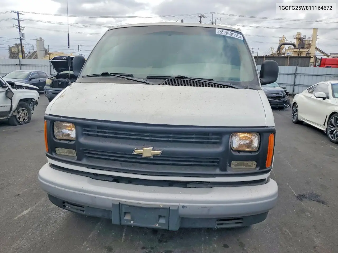 2001 Chevrolet Express Delivery Van VIN: 1GCFG25W811164672 Lot: 85983015