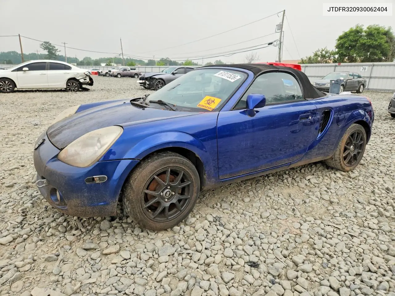 2003 Toyt Mr2 Spyder VIN: JTDFR320930062404 Lot: 61311526