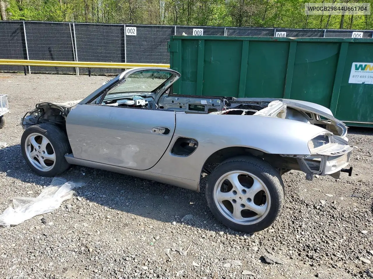 2004 Pors Boxster VIN: WP0CB29844U661704 Lot: 57057336