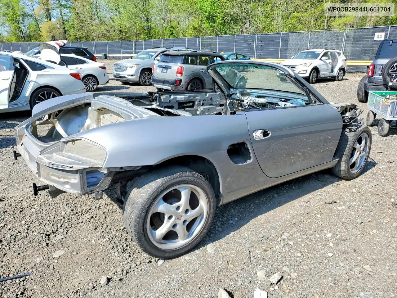 2004 Pors Boxster VIN: WP0CB29844U661704 Lot: 57057336