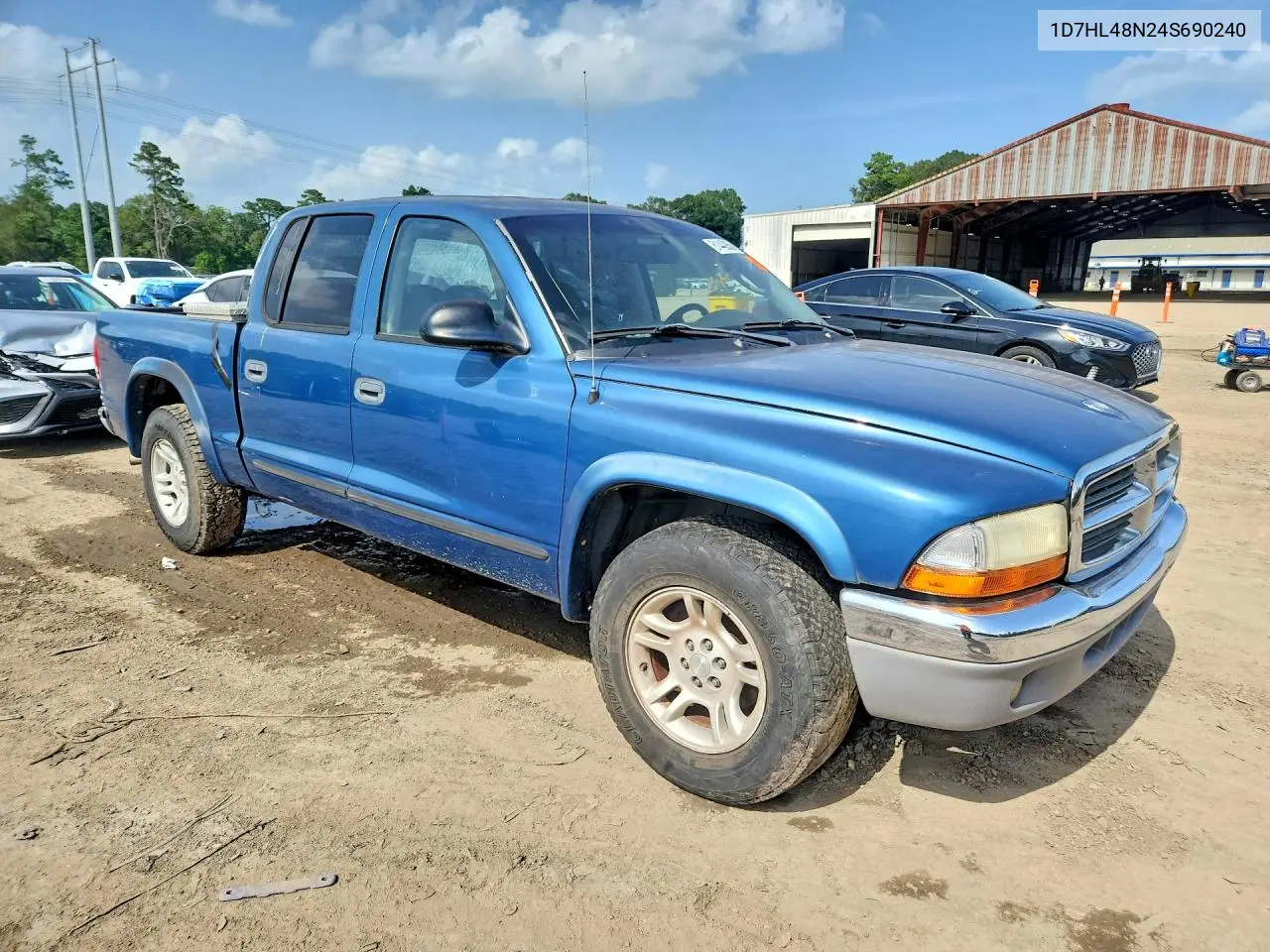 2004 Dodg Dakota VIN: 1D7HL48N24S690240 Lot: 61442856
