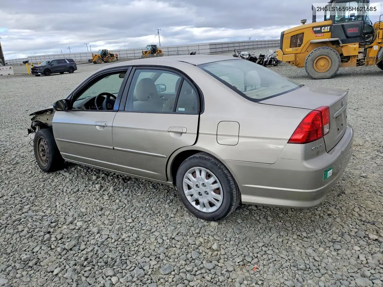 2005 Hond Civic VIN: 2HGES16595H621685 Lot: 62267216