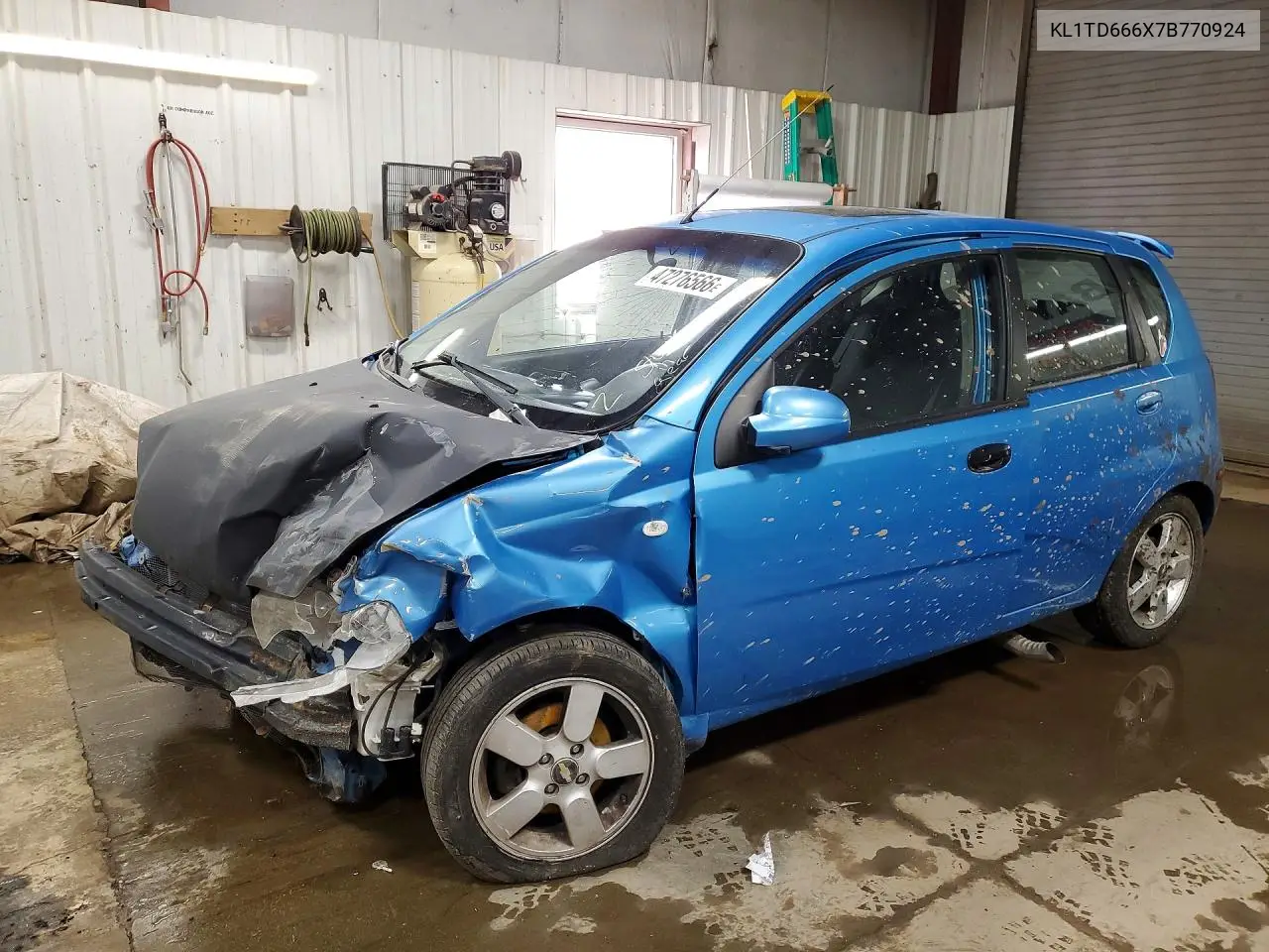 2007 Chevrolet Aveo Base VIN: KL1TD666X7B770924 Lot: 47276566