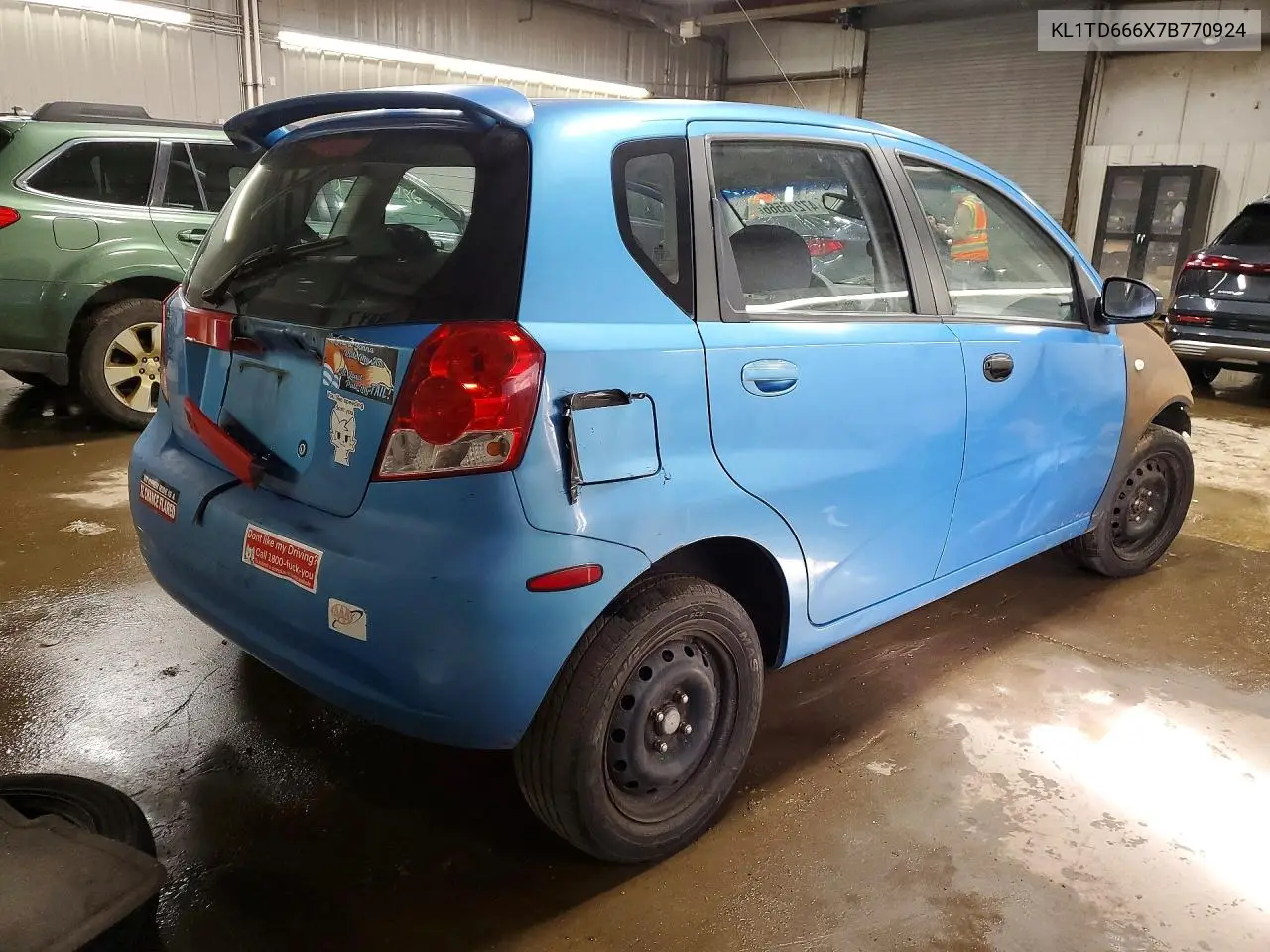 2007 Chevrolet Aveo Base VIN: KL1TD666X7B770924 Lot: 47276566