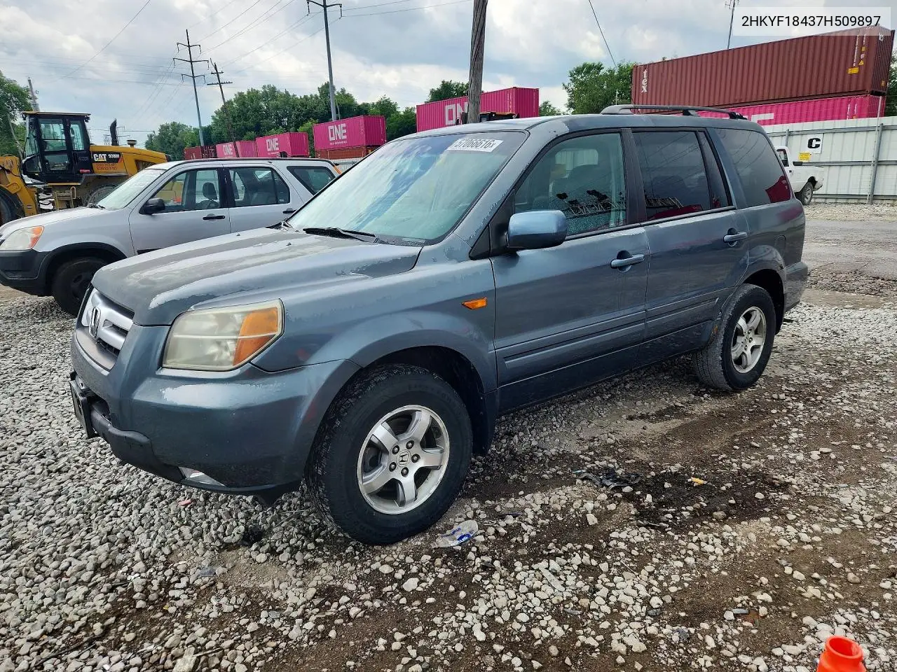 2007 Honda Pilot Ex VIN: 2HKYF18437H509897 Lot: 57066616