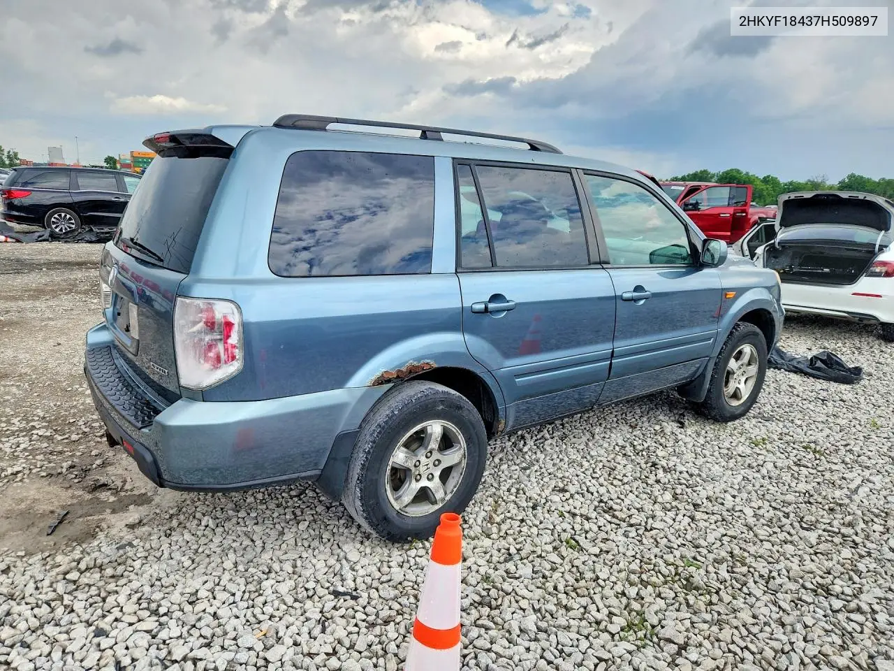 2007 Honda Pilot Ex VIN: 2HKYF18437H509897 Lot: 57066616