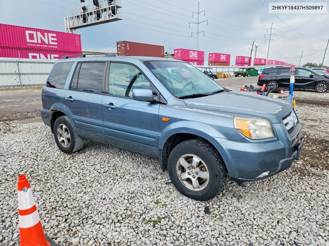 2007 Honda Pilot Ex VIN: 2HKYF18437H509897 Lot: 57066616
