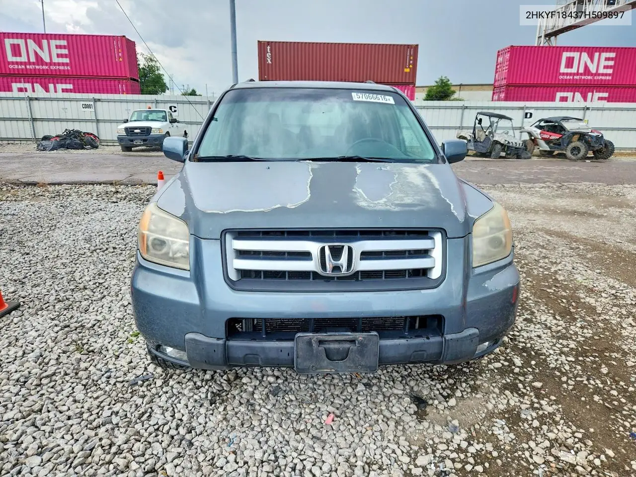 2007 Honda Pilot Ex VIN: 2HKYF18437H509897 Lot: 57066616