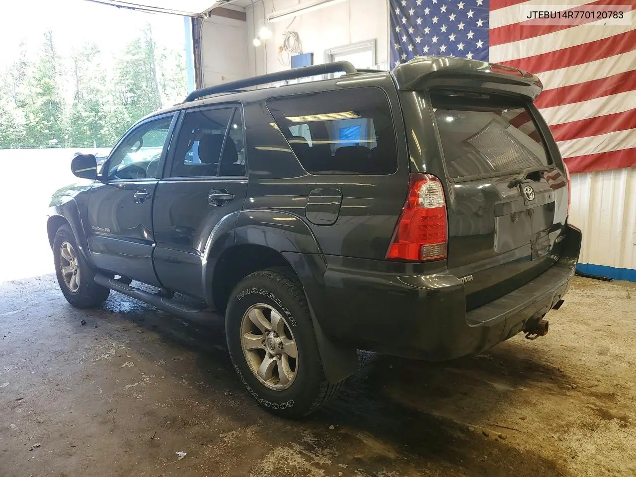 2007 Toyt 4Runner VIN: JTEBU14R770120783 Lot: 58846516