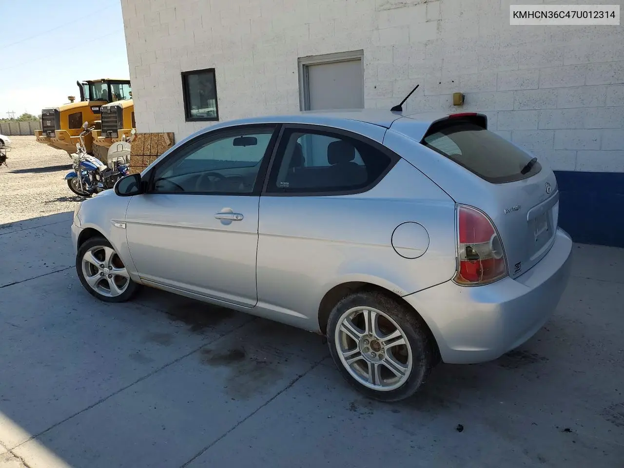 2007 Hyun Accent VIN: KMHCN36C47U012314 Lot: 60524136