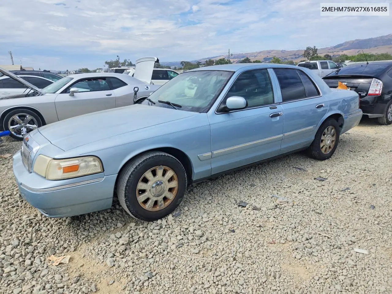 2007 Mercury Grand Marquis Ls VIN: 2MEHM75W27X616855 Lot: 61090326