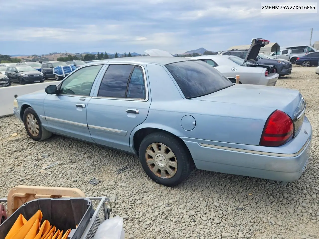 2007 Mercury Grand Marquis Ls VIN: 2MEHM75W27X616855 Lot: 61090326