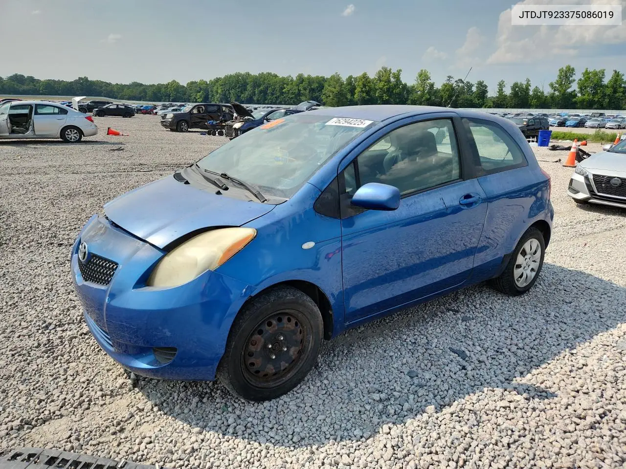 2007 Toyt Yaris Hatchback VIN: JTDJT923375086019 Lot: 76294225