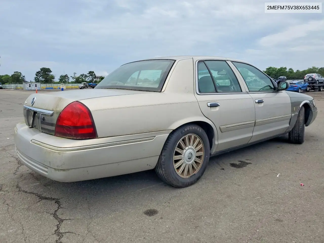 2008 Mercury Grand Marquis Ls VIN: 2MEFM75V38X653445 Lot: 58846426