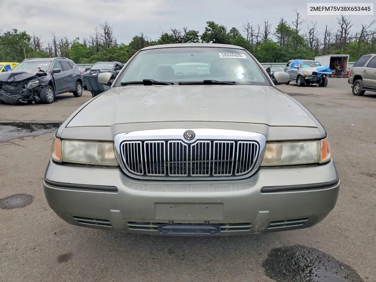 2008 Mercury Grand Marquis Ls VIN: 2MEFM75V38X653445 Lot: 58846426