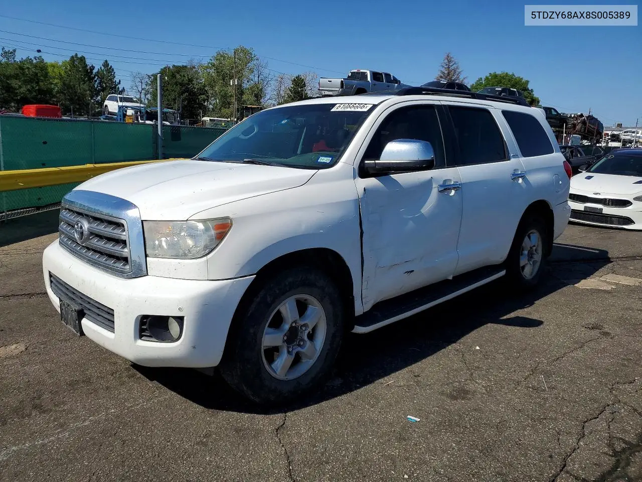 2008 Toyota Sequoia VIN: 5TDZY68AX8S005389 Lot: 61086606