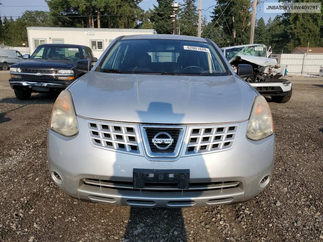2008 Niss Rogue S VIN: JN8AS58V68W409791 Lot: 62001626