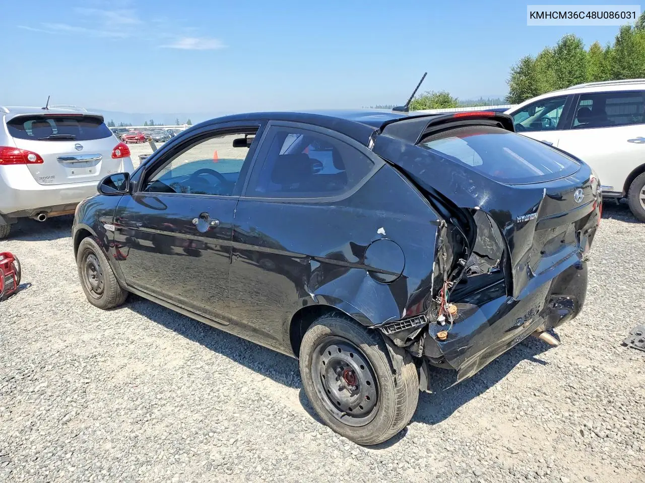 2008 Hyun Accent Gs Automatic VIN: KMHCM36C48U086031 Lot: 62098146
