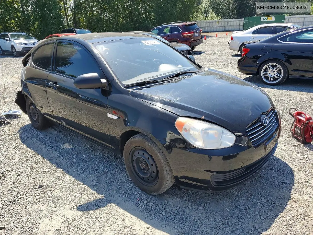 2008 Hyun Accent Gs Automatic VIN: KMHCM36C48U086031 Lot: 62098146