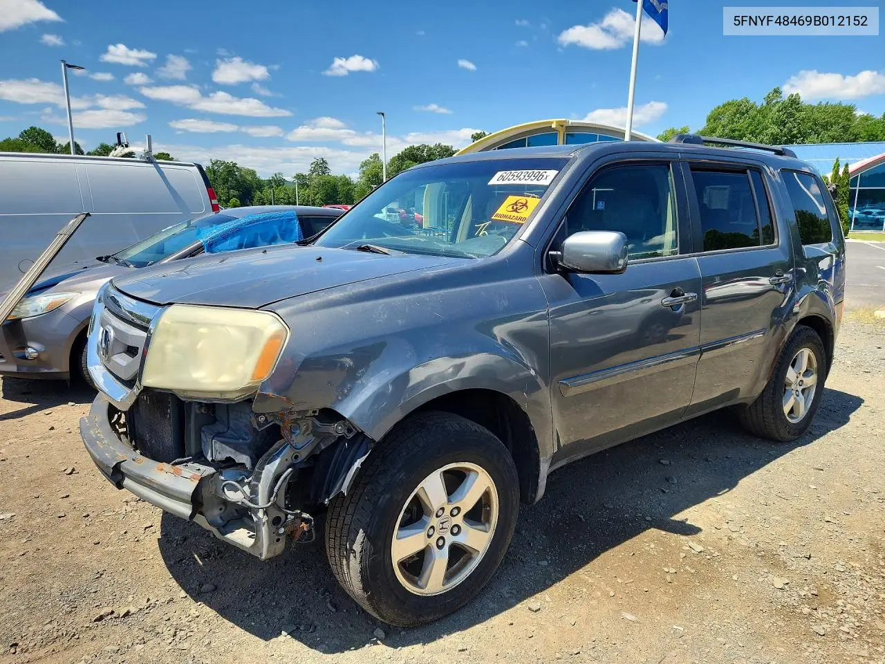 2009 Hond Pilot VIN: 5FNYF48469B012152 Lot: 60593996