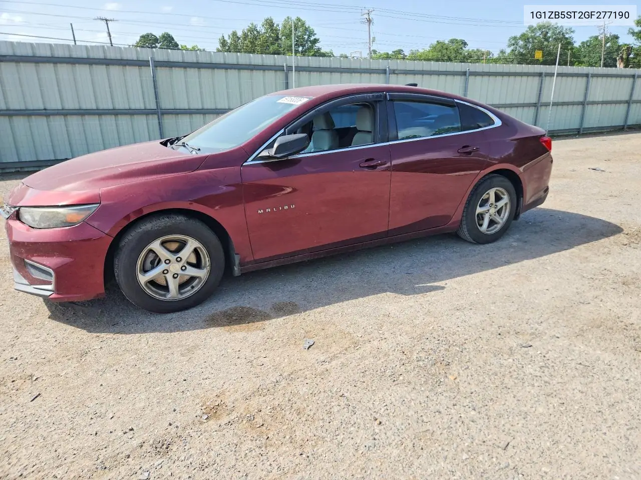 2016 Chevrolet Malibu Ls VIN: 1G1ZB5ST2GF277190 Lot: 59183006