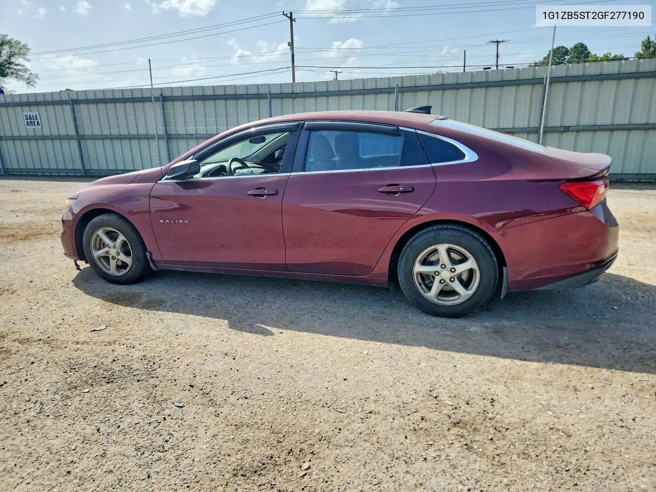 2016 Chevrolet Malibu Ls VIN: 1G1ZB5ST2GF277190 Lot: 59183006