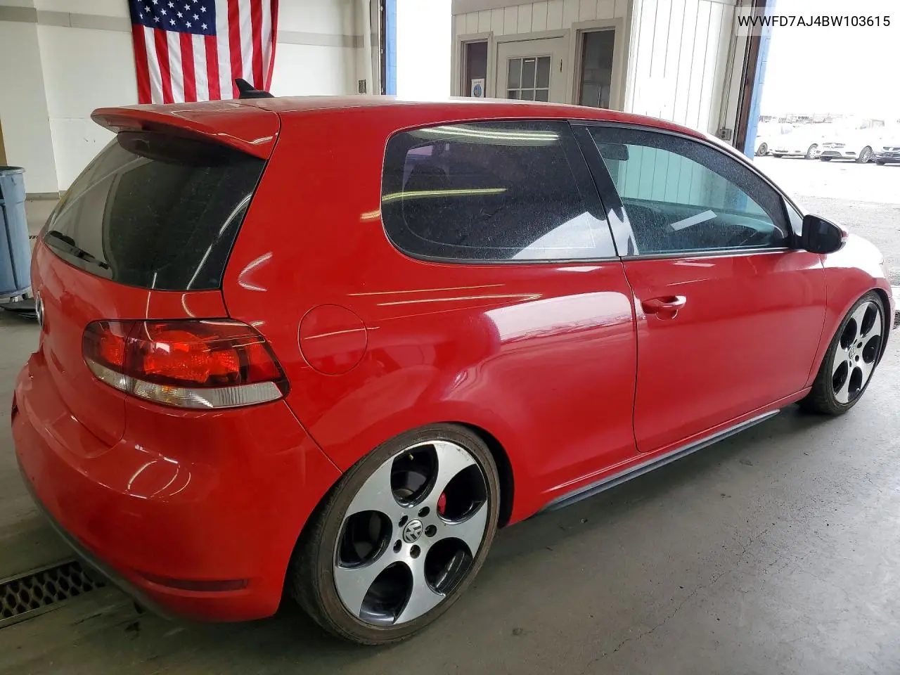 2011 Volkswagen Gti VIN: WVWFD7AJ4BW103615 Lot: 61171086