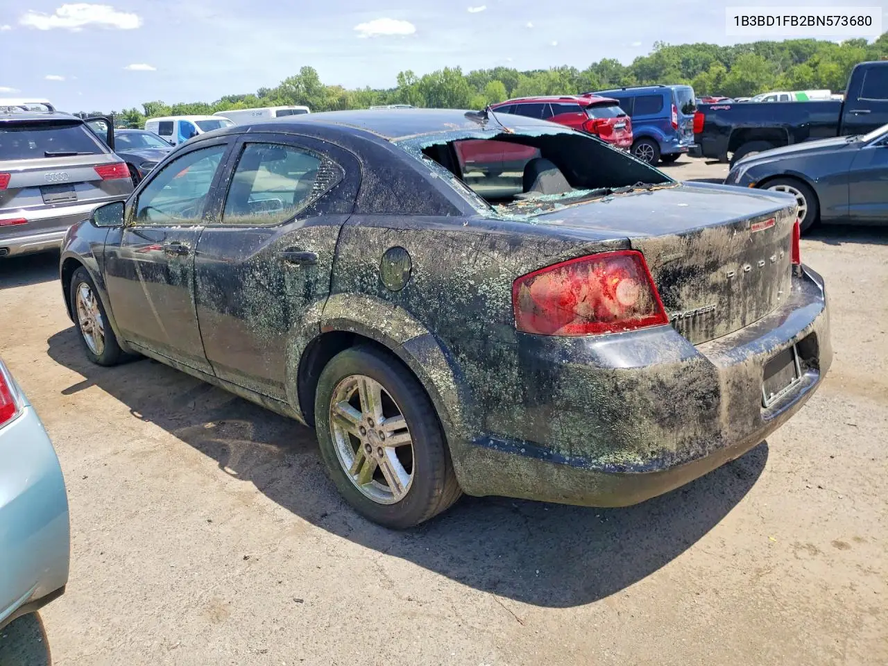2011 Dodg Avenger VIN: 1B3BD1FB2BN573680 Lot: 61621616