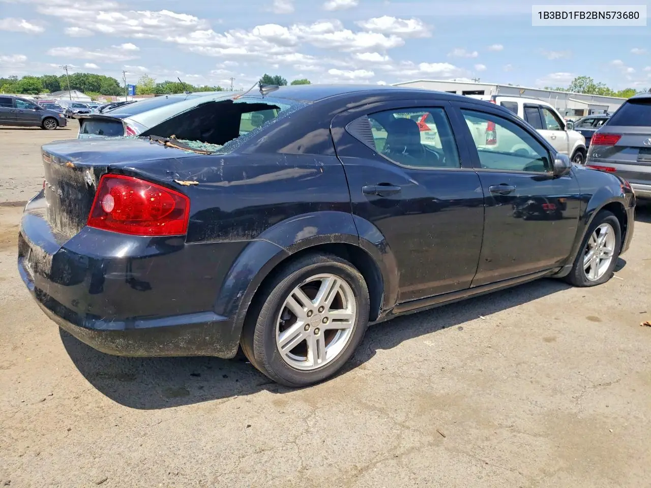2011 Dodg Avenger VIN: 1B3BD1FB2BN573680 Lot: 61621616