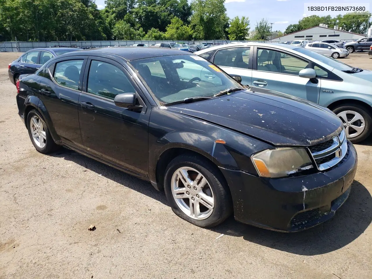 2011 Dodg Avenger VIN: 1B3BD1FB2BN573680 Lot: 61621616