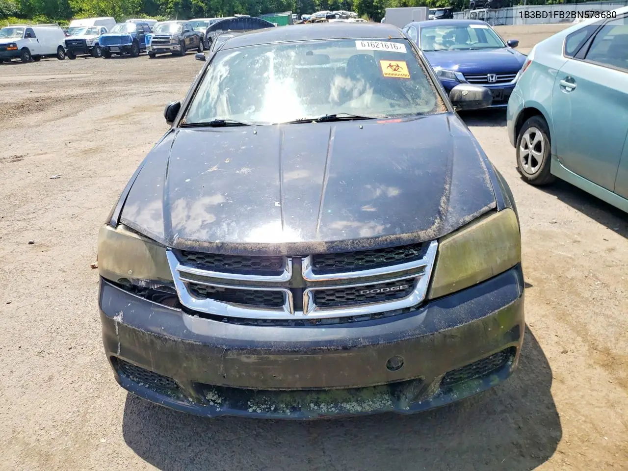 2011 Dodg Avenger VIN: 1B3BD1FB2BN573680 Lot: 61621616