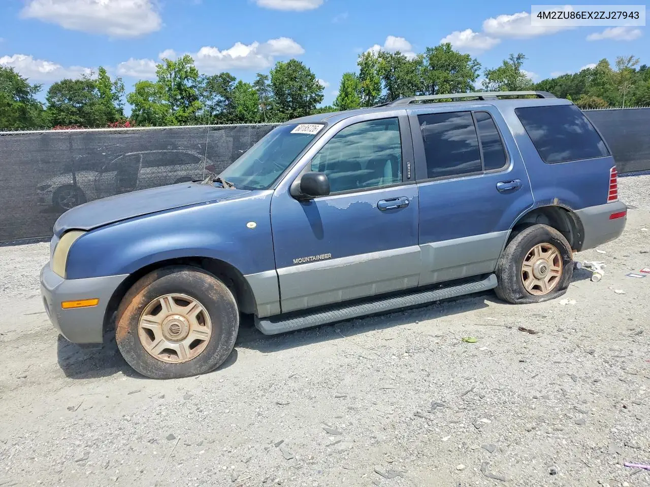 2012 Merc Mountaineer VIN: 4M2ZU86EX2ZJ27943 Lot: 60185726