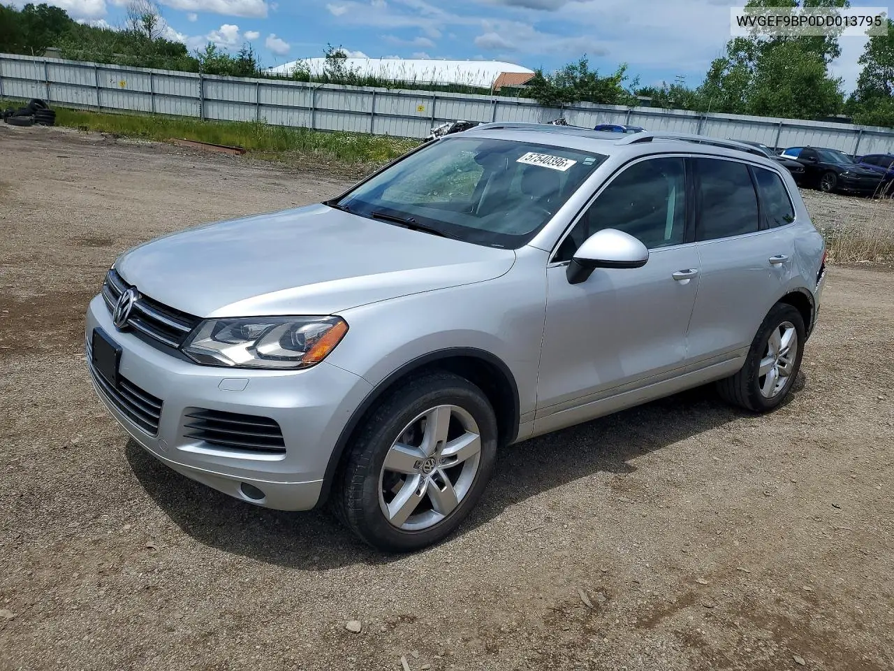 2013 Volk Touareg VIN: WVGEF9BP0DD013795 Lot: 57540396