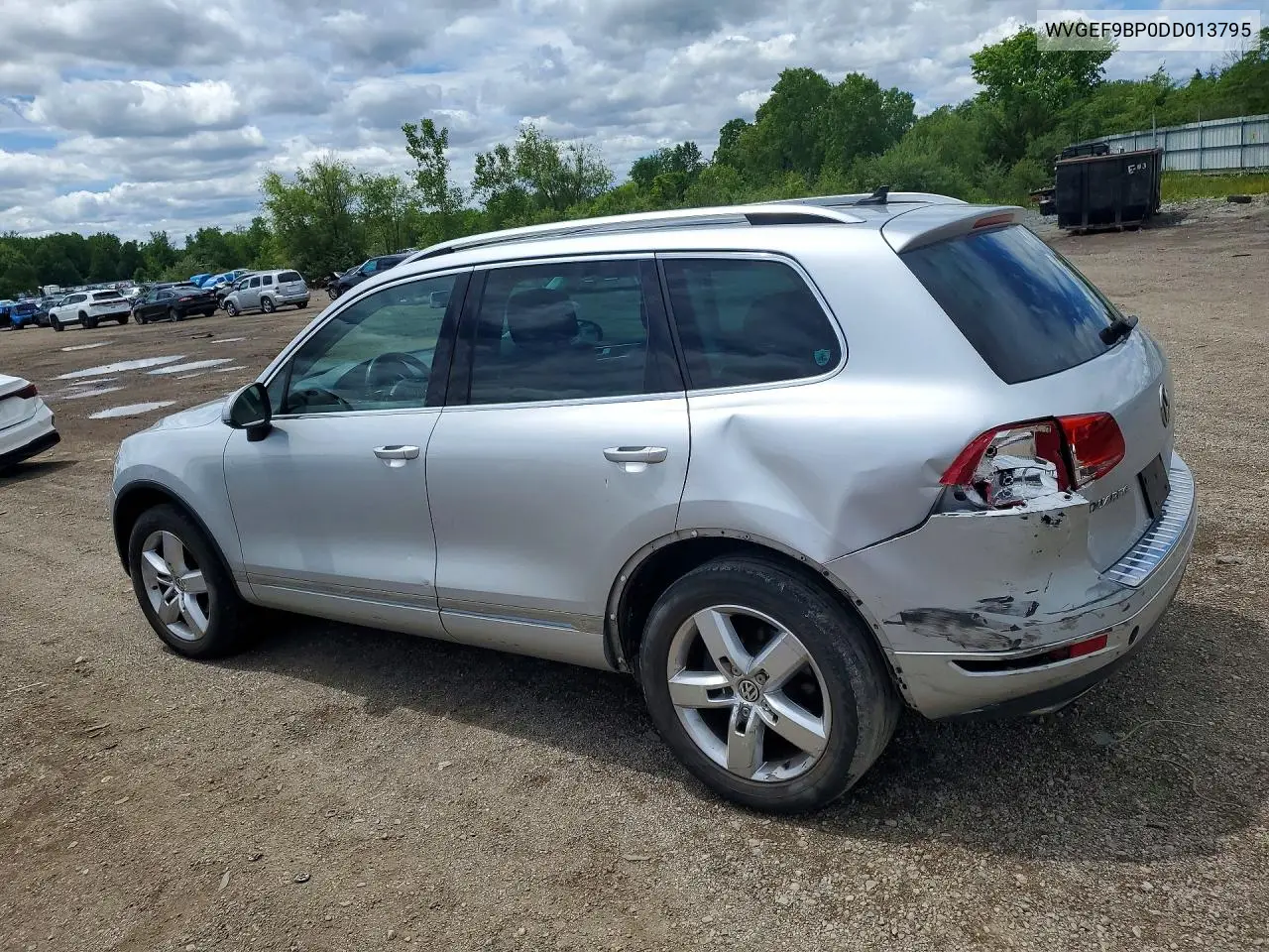 2013 Volk Touareg VIN: WVGEF9BP0DD013795 Lot: 57540396