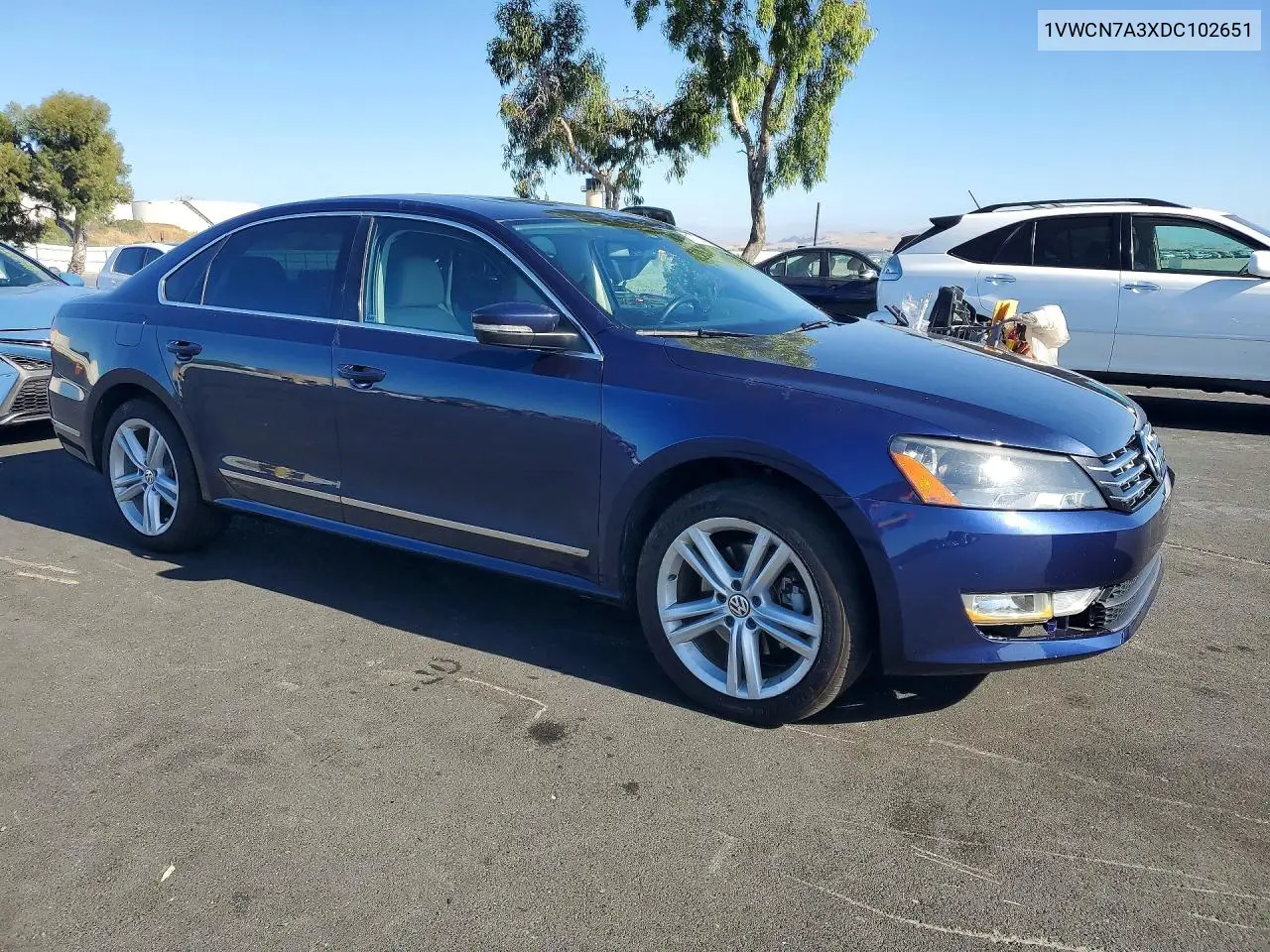 2013 Volk Passat VIN: 1VWCN7A3XDC102651 Lot: 61773916