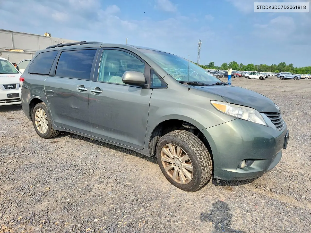 2013 Toyt Sienna VIN: 5TDDK3DC7DS061818 Lot: 61808686