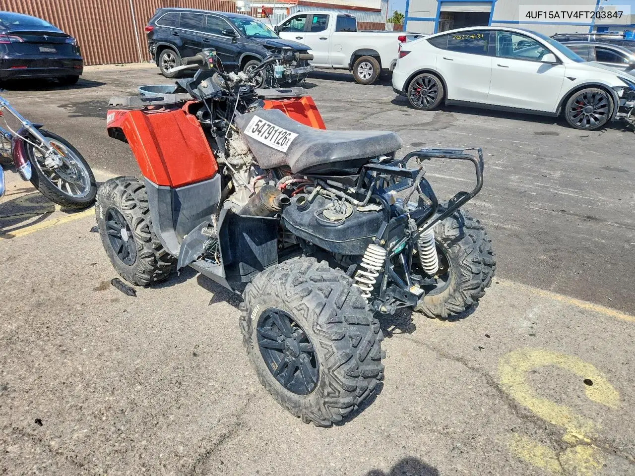 2015 Arctic Cat Atv VIN: 4UF15ATV4FT203847 Lot: 54791126