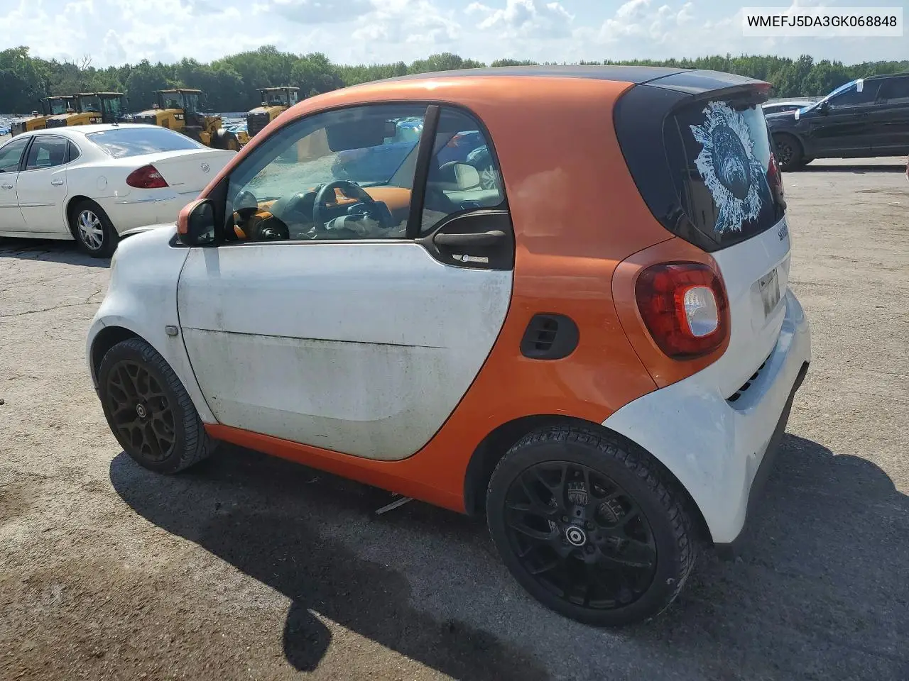 2016 Smart Fortwo VIN: WMEFJ5DA3GK068848 Lot: 59862926